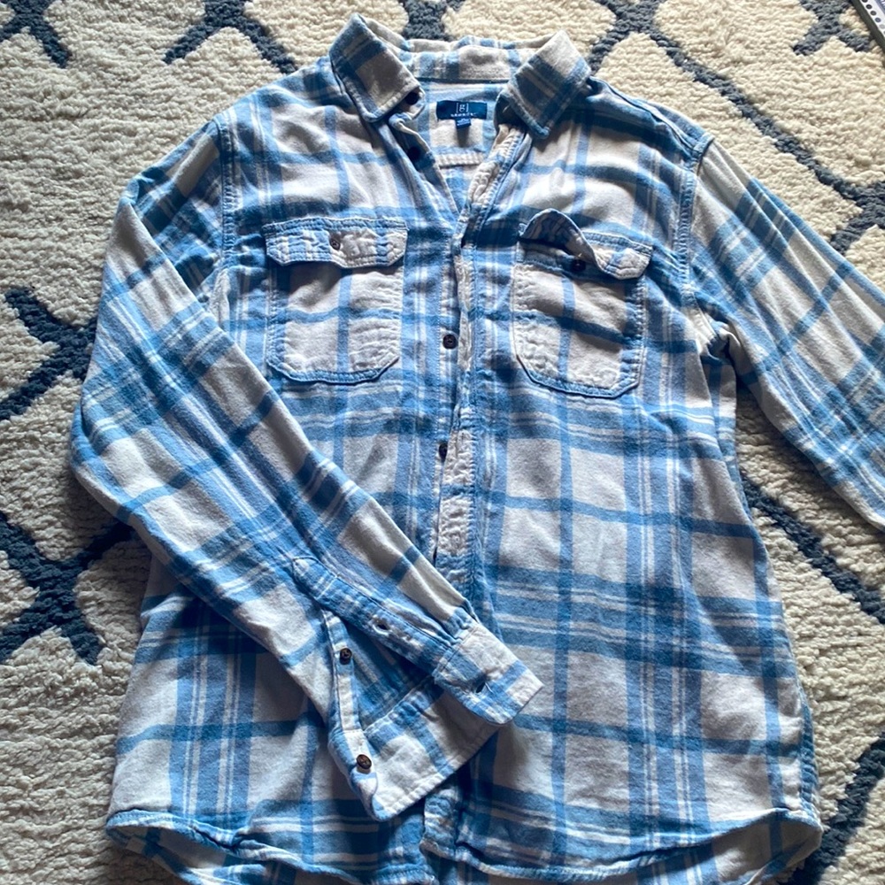 Blue and White Flannel